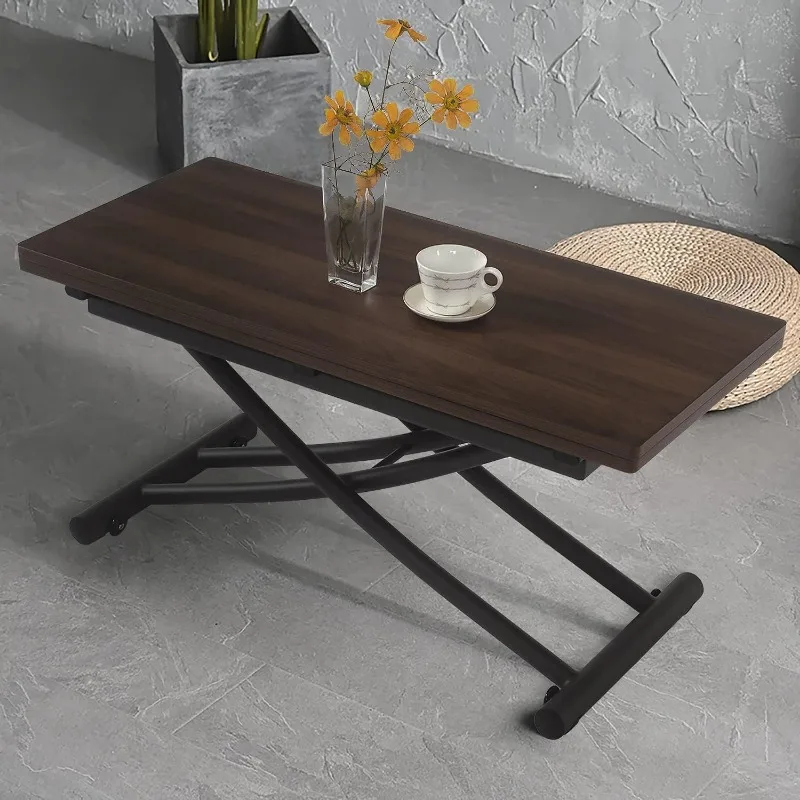 Mesa de comedor para sala de estar, soporte de Elevación plegable, transformación multifuncional, mesa de café de cocina de cena, diseño de escritorio para el hogar