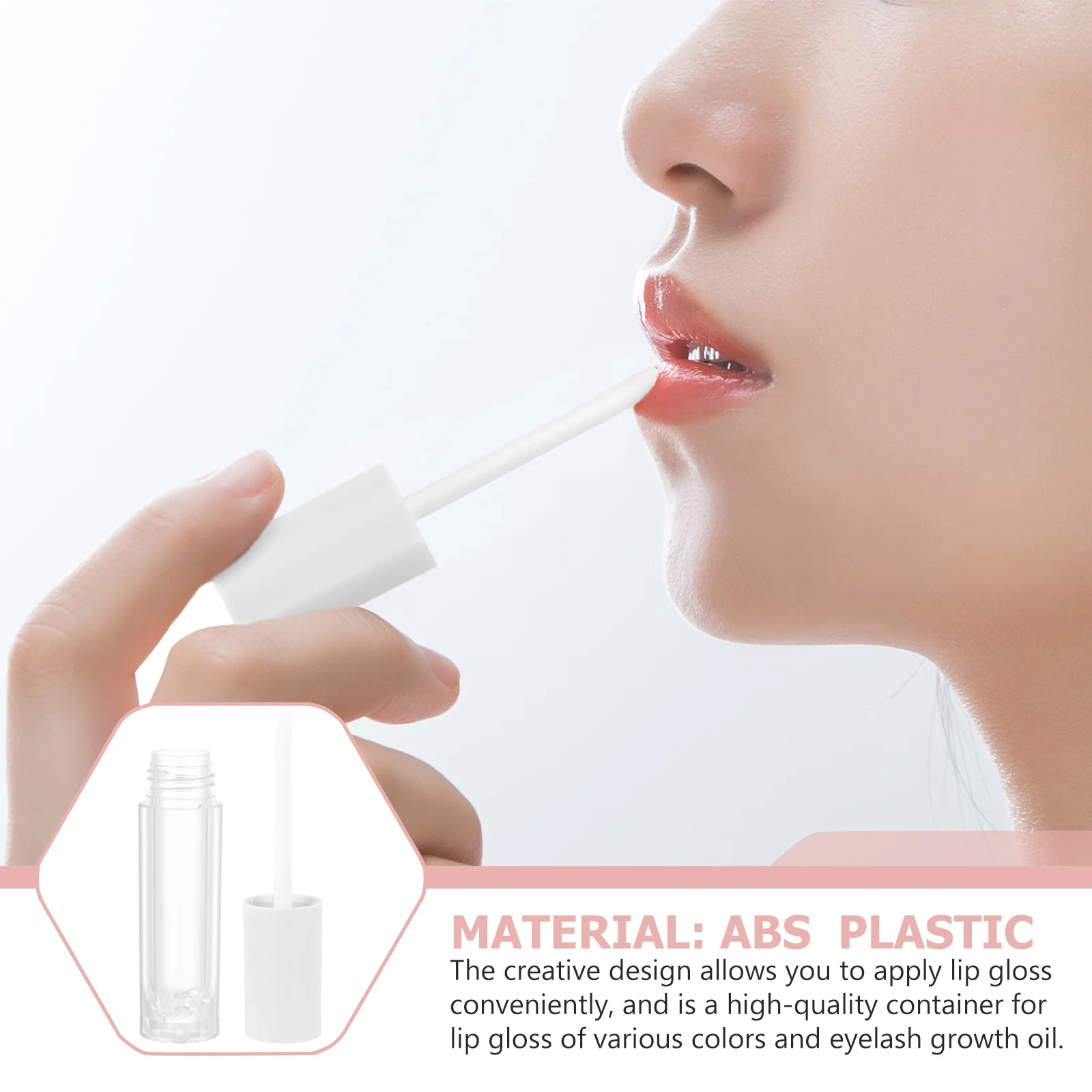 ขวดลิปกลอสขนาดเล็ก 10 ชิ้น 3 มล. แบบเติมได้ สำหรับลิปบาล์ม น้ำมัน DIY สีสัน น้ำหนักเบา ผลิตจาก ABS พกพาสะดวก