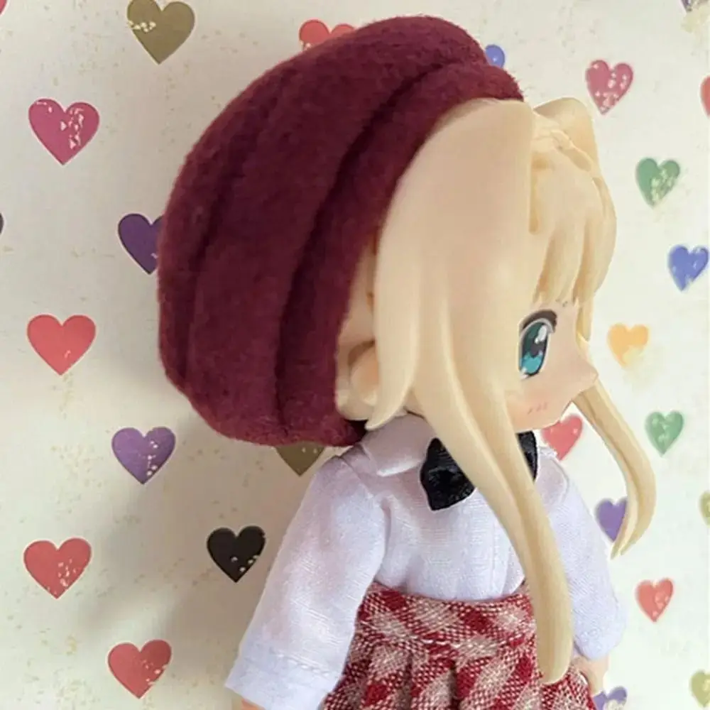 Veranderende kleding 1/12 BJD pop baret hoed aankleden handgemaakte BJD poppen wollen hoed mini schattige Ob11 pop cap pop accessoires