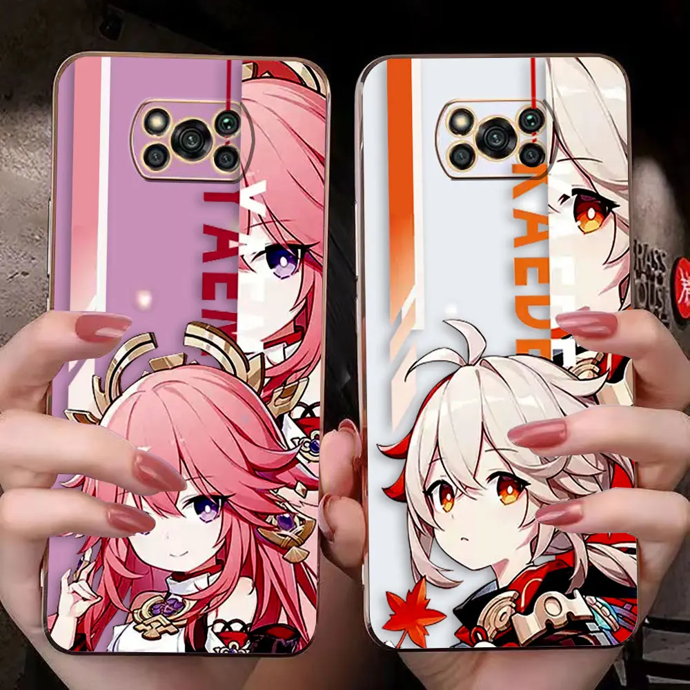 

HOT Game Genshin impact Cover Smooth E-TPU Phone Case Xiaomi POCO F1 F2 F3 F4 F5 M2 M3 M4 M5 X2 X3 X4 X5 GT NFC C40 PRO 5G Case