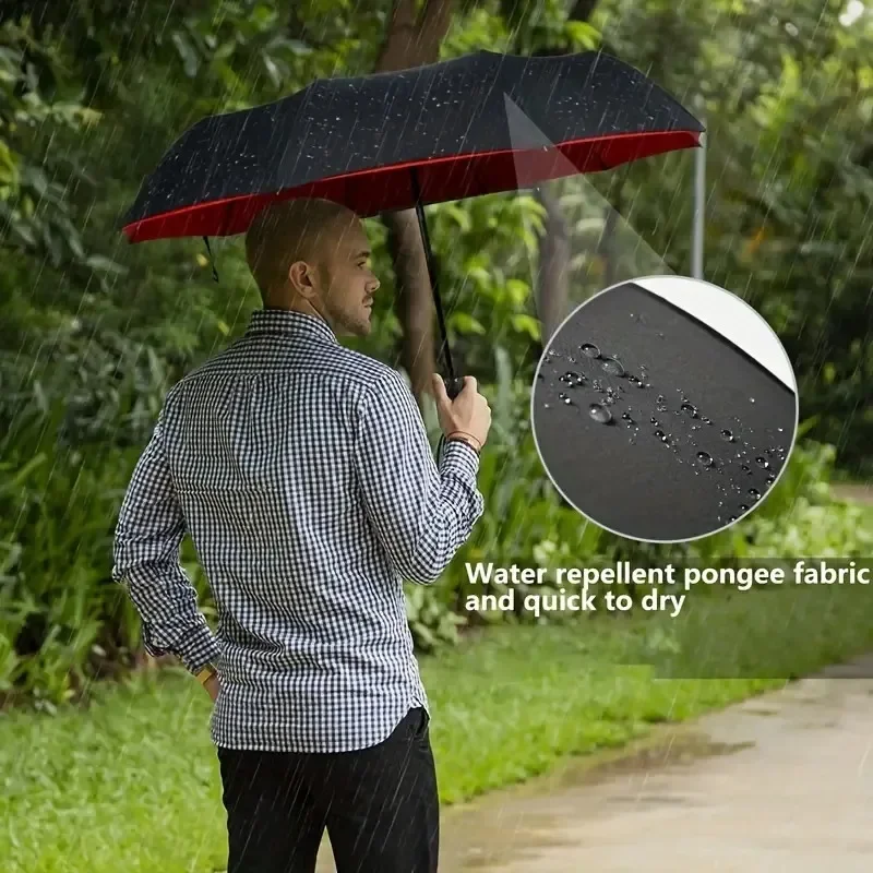 Automatic 10 Bones Sunny Umbrella, Windproof Sunny And Rainy Business Men And Women Folding Umbrella