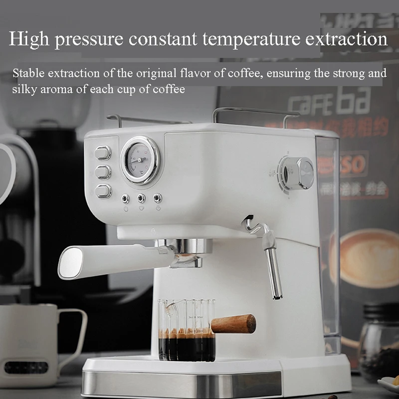 Espresso Coffee Maker With Grinder For Home, 2000ML Water Tank & Milk Frother Latte Macchiato Cuppuccino Machines