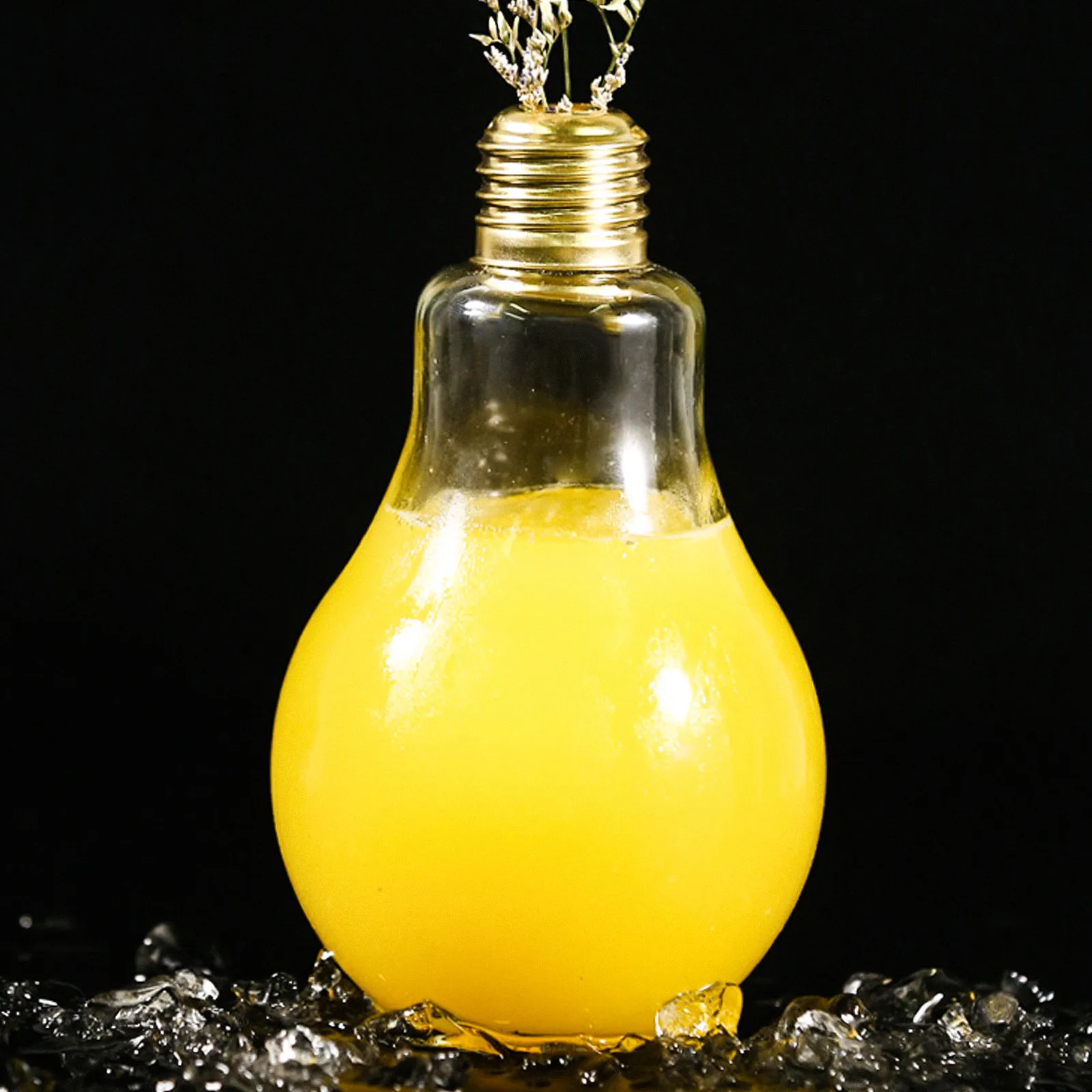 Bulb Shaped Glass Cup Creative Red Wine Cocktail Juice Drinking Glass for Bar Party Beverage Serveware