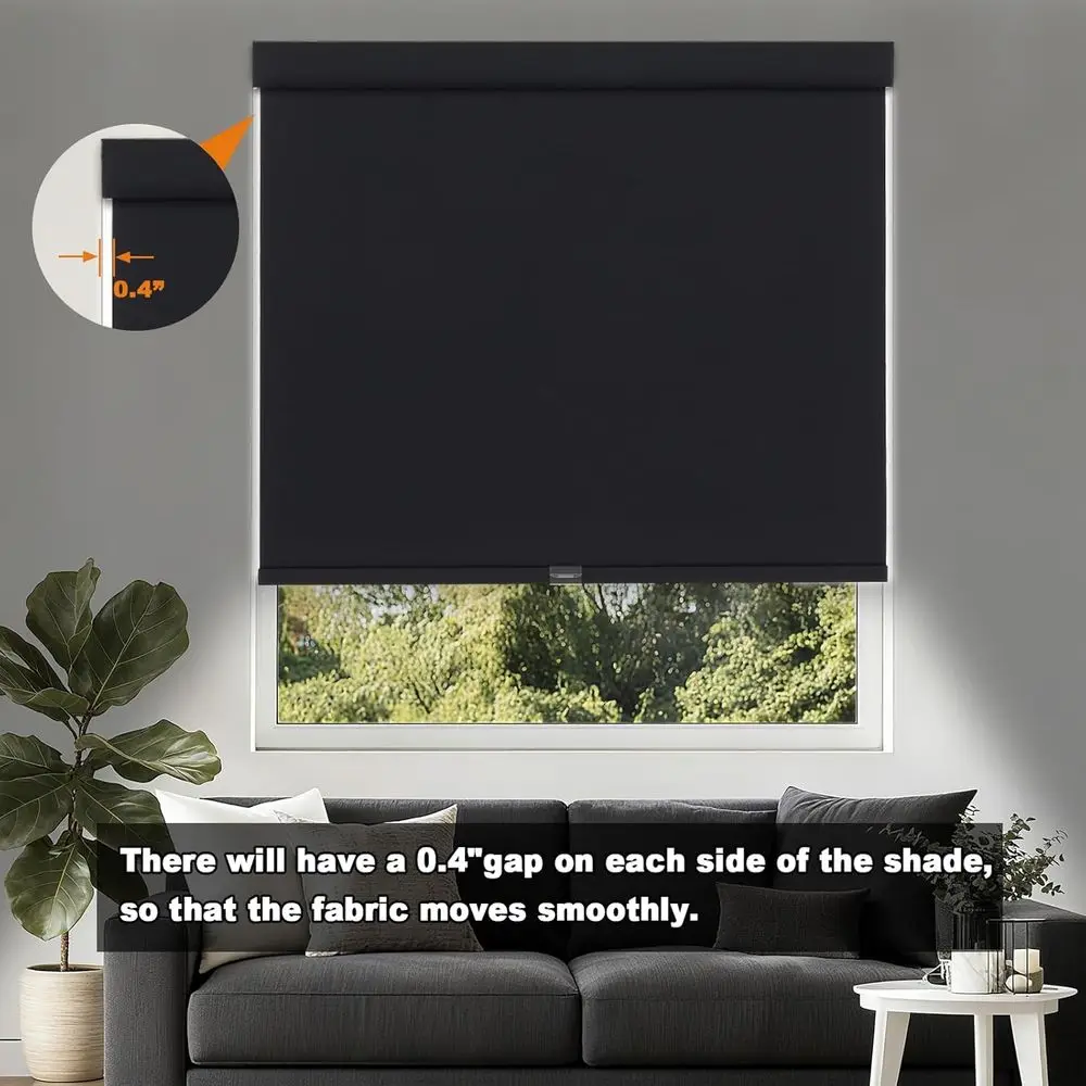 Tonalità oscuranti senza fili per finestre: isolamento termico, protezione UV, privacy, non è necessaria alcuna attrezzi (nero, 22 x 72)