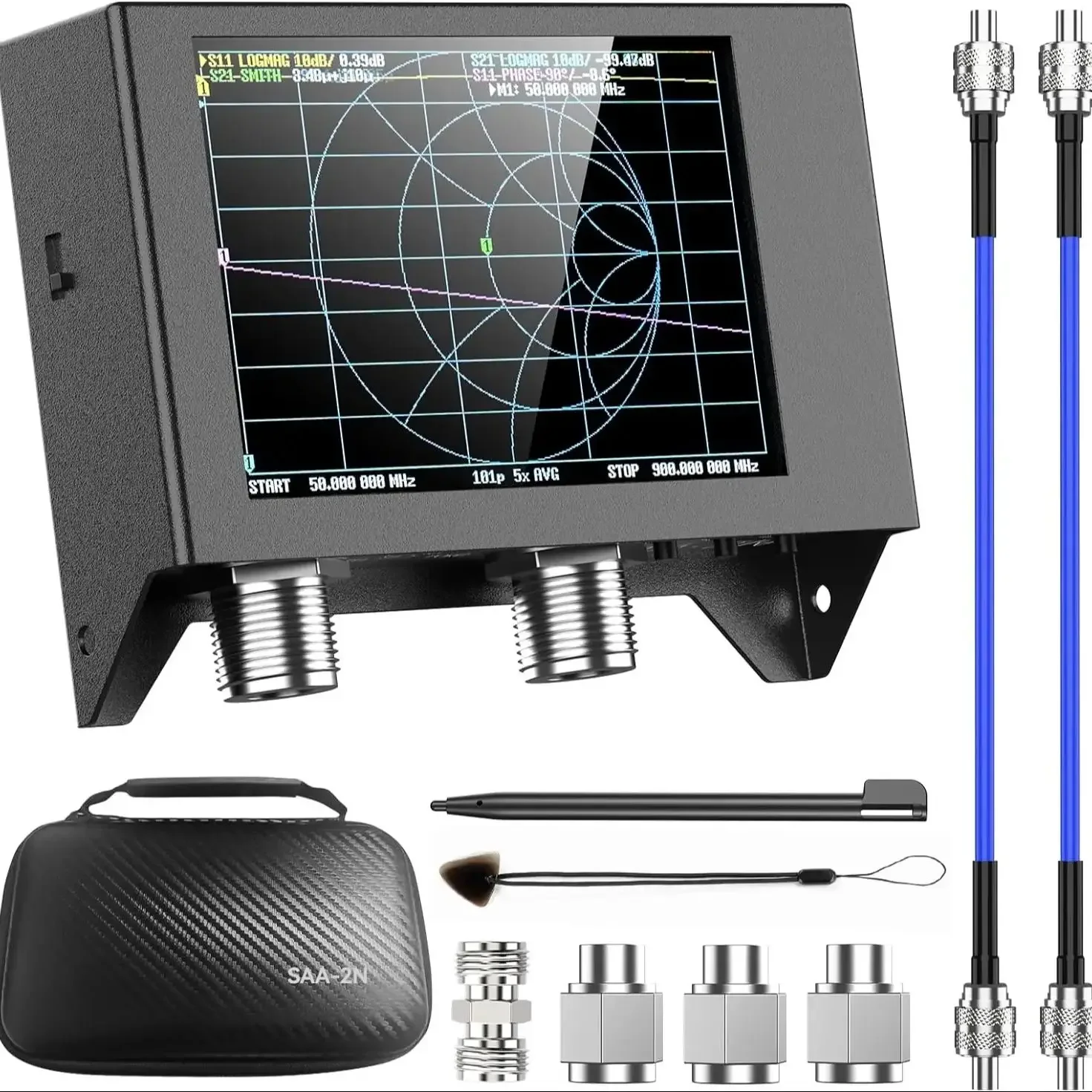 Nanovna SAA-2N VNA Antenne Analyzer 50 KHz -3 GHz Vector Netwerk Analyzer 4 "inch LCD, HF VHF UHF Meten S Parameters