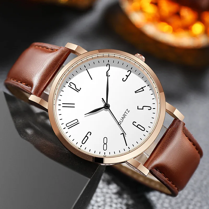 

Leather Watches For Men Quartz Wristwatch Top Brand Man Watch Business Men's Clock Watch Gift Reloj Hombres Montres Hommes