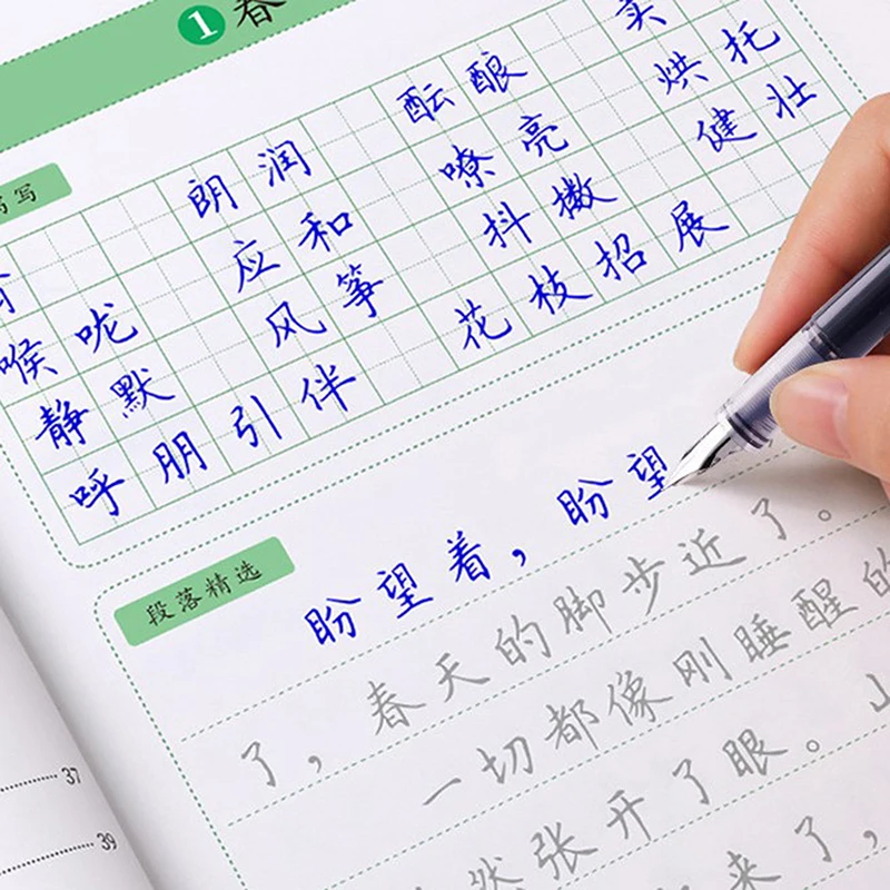 Pluma estilográfica de gran capacidad para estudiantes, suministros clásicos de tinta colorida transparente, material escolar para oficina, 1 unidad