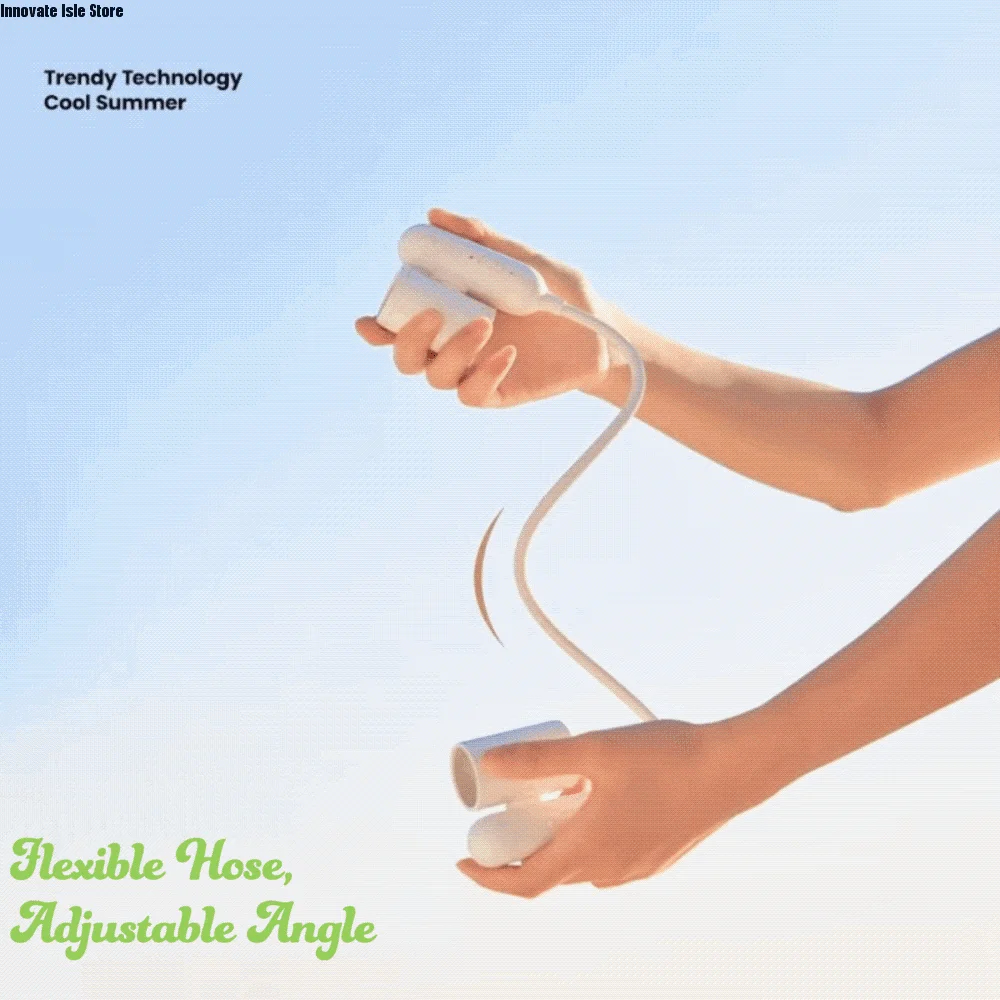 Hands-Free Adjustable Air Outlet Neck Fan Strong Wind USB Rechargeable Cooling Fan Low Noise Portable Mini Fan Daily Use