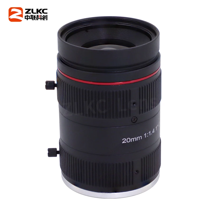 Camera Lens 20mm Focal CCTV Lens 12MP High Resolution  1.1" F1.4 C-Mount with IR Correction for Intelligent Traffic Surveillance