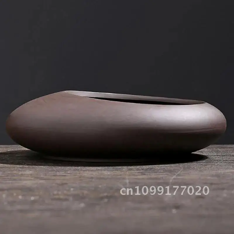 

Ретро фиолетовый глиняный горшок для растений, китайская спаржа, орхидея, настольная ваза, Viridis, садовые украшения, горшок, дышащий цветочный декор