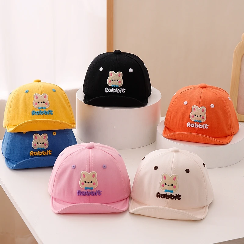

Cartoon Rabbit Pattern Baby Hat Summer Autumn Toddler Kids Boys Girls Sun Protection Hats Cute Children Casual Peaked Caps