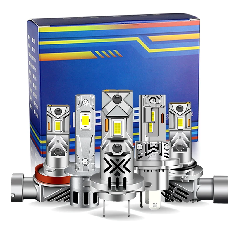 1pc/2Pcs Bright White H1 H4 H7 H8H11 9005 9006 HB3 HB4 LED Bulb Low High Beam Headlight Headlamp For Motorcycles Car Accessories