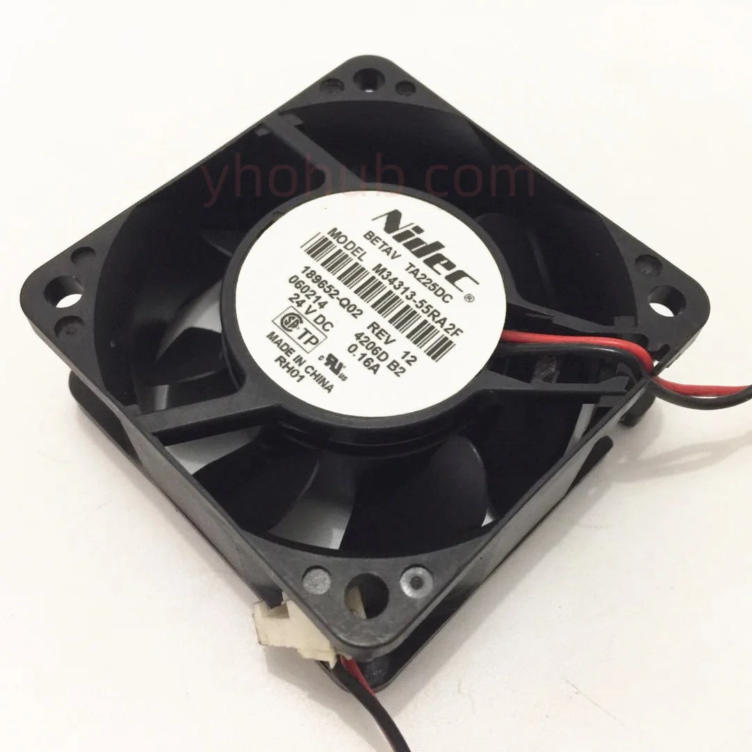 

Nidec M34313-55RA2F DC 24V 0.16A 60x60x25mm 2-Wire Server Cooling Fan