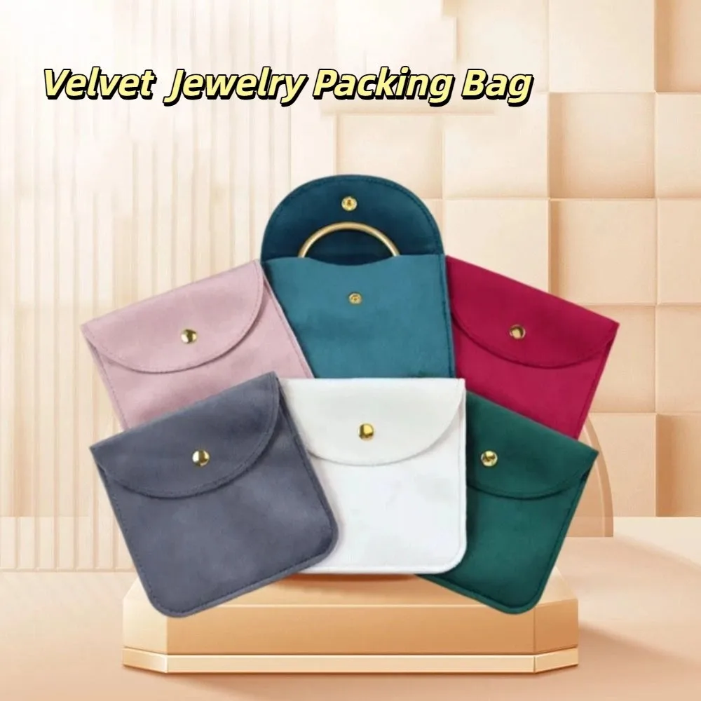 

5Pcs Velvet Jewelry Packing Bag Rings Necklace Bracelet Earrings Jewelry Storage Case Organizer Large Capacity Jewelry Holder