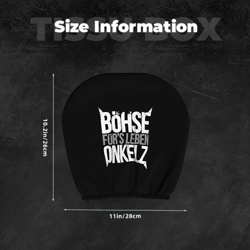 Fashionable Bohse Onkelz punk Rock band Car Headrest Cover 2pcs - Black and stable headrest cover car interior accessories