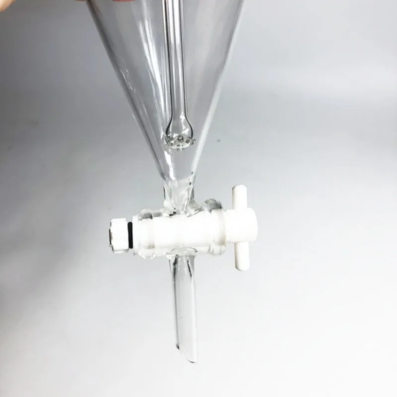 Funnel pear-shaped liquid separating funnel bottle washing reactor glass 1000ml mercury steam generator - Image 3