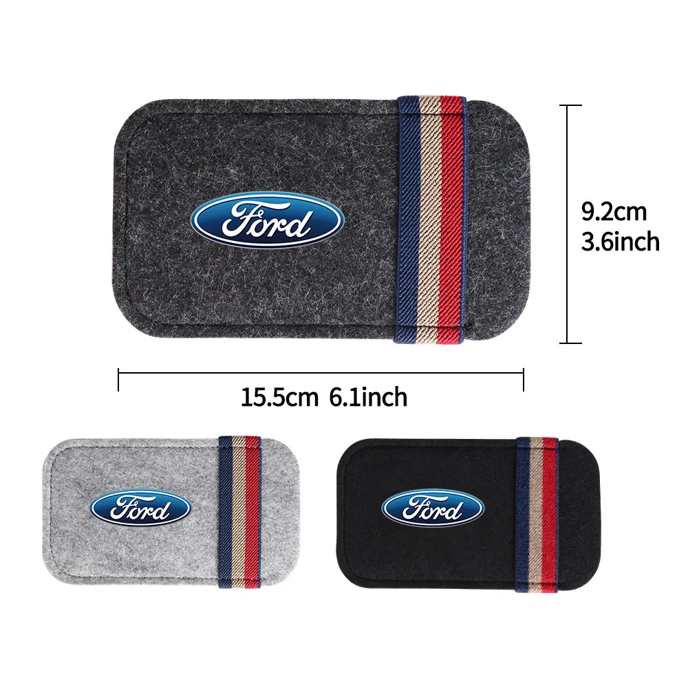 Car Felt Glasses Case Sunglasses Storage Box Clip For Ford ST Focus 2 3 mondeo mk3 f150 fusion mustang mk7 mk2 Ranger mk4 Kuga