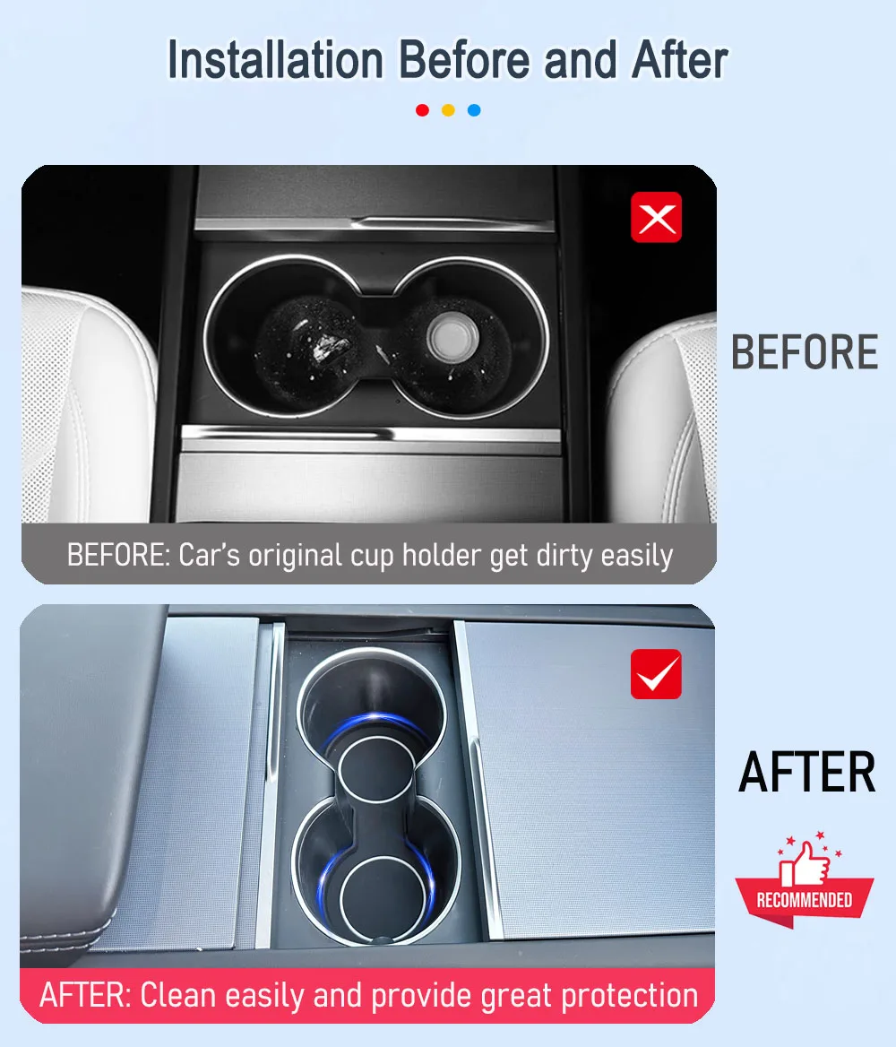Getränkehalter-Matte für alle Tesla Model 3 Model Y Model YL – Untersetzer für Mittelkonsole, Organizer 2021-2027, Autozubehör – Detail 7