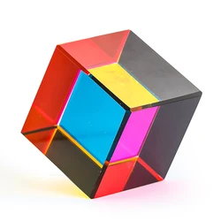 Crystal Optical Prism Cube Multi-Color Physics Science Learning Educational Beam Splitting Photography Glass Prism Home Decor