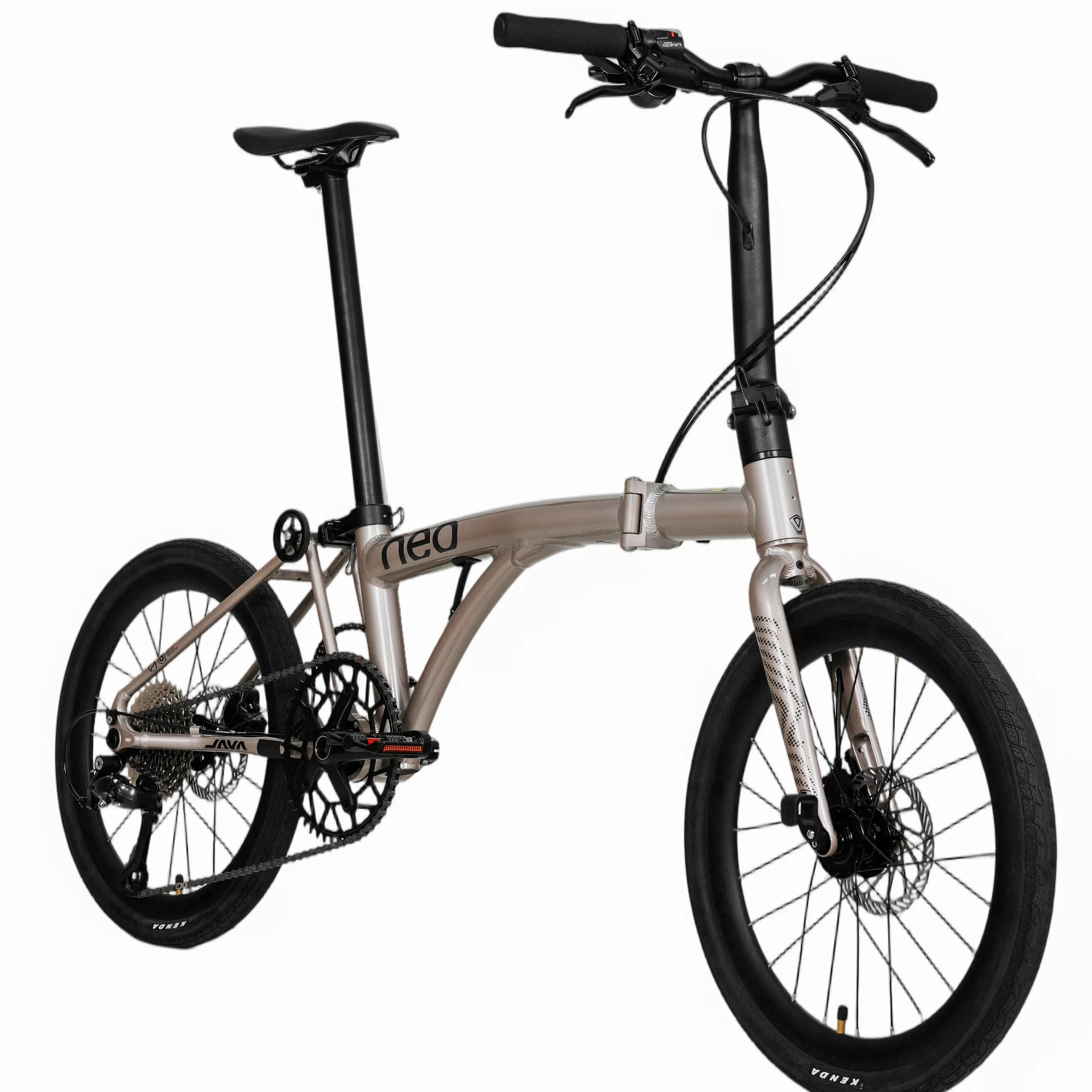 

20-NEO Tri-Folding 20 Inch Mini Folding City Bike 9 Speed Shifting Hydraulic Break Road Bicycle