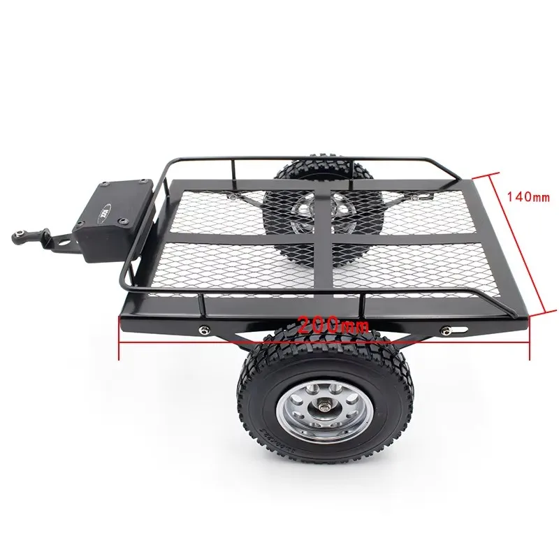 Simulazione Auto da Arrampicata Piccolo Rimorchio Fai da Te Adatto a 1/10 D90 SCX10 90046 Fai da Te in Metallo Piccola Auto Piatta
