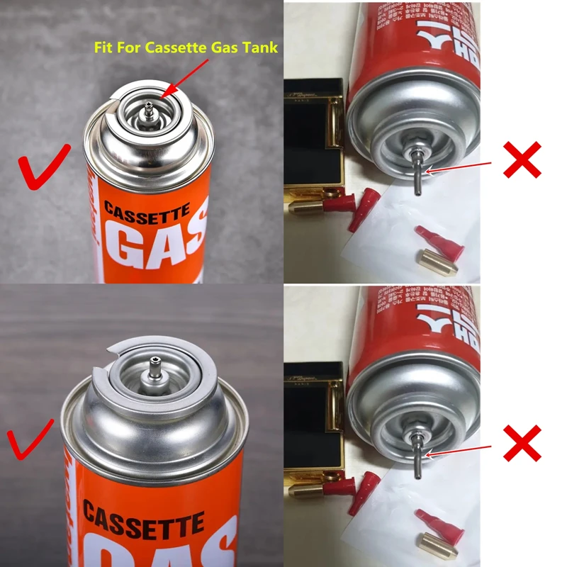 Messing Kupfer Gas Refill Kopf & Kunststoff Butan Düse Adapter Für Dupont Ligne1 Red Caps Große Leichter Wiederverwendbare Aufblasbare Werkzeuge