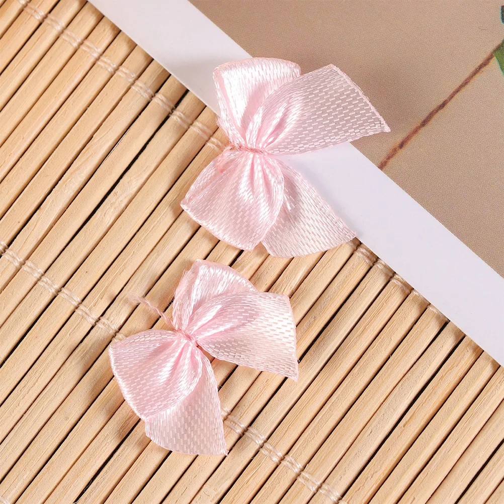 

200 Pcs Ribbon for Hair Bow Bowknot Headdress Birthday Pink Cloth Flower Accessory