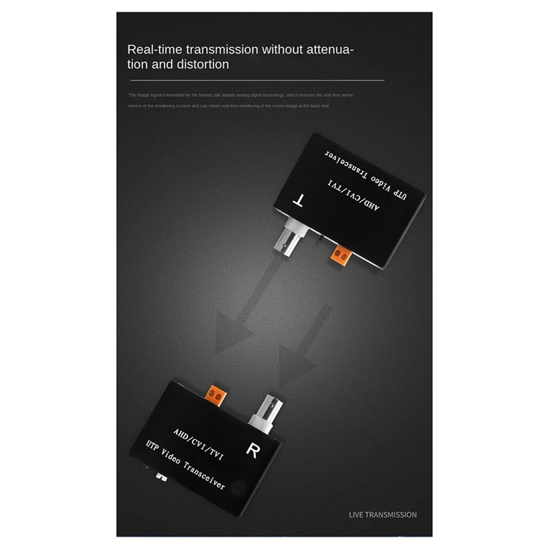 FFYY-1 قناة فيديو نشط Balun لكاميرا CCTV زوج ملتوي الارسال Bnclong المدى ل AHD TVI CVI 5/10MP