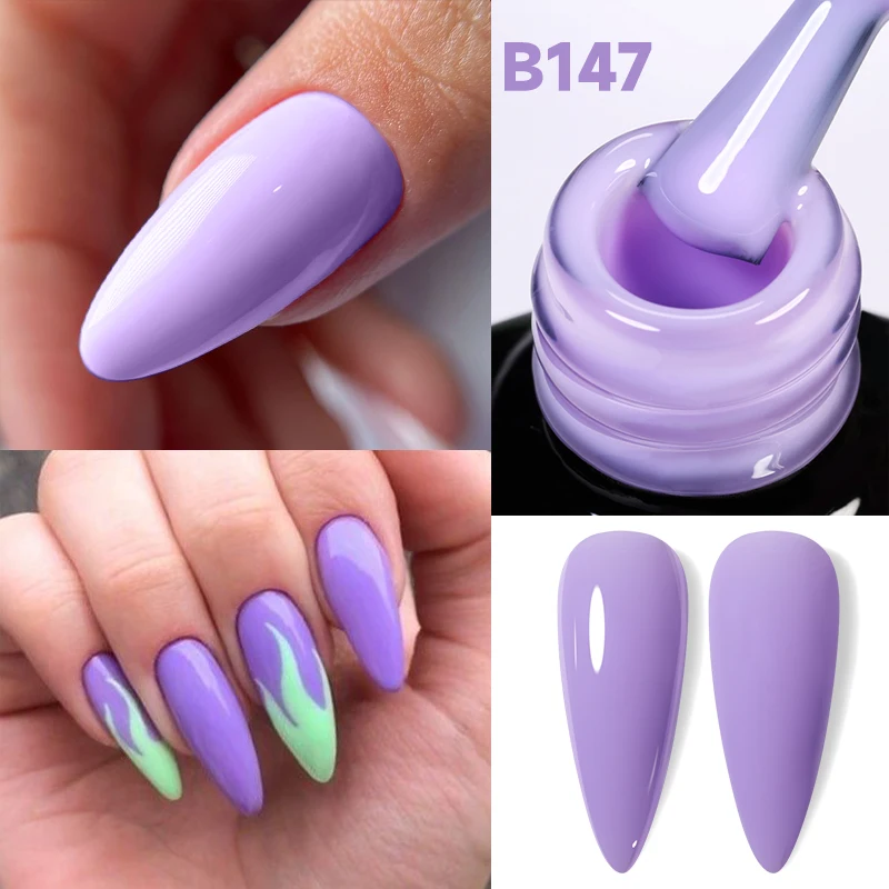 UR SUGAR 7ml Macaron Base in Gomma Gel Semi-Permanente Glitter Soak Off Base Top Coat UV LED Gel per Unghie Vernice Nail Art Manicure