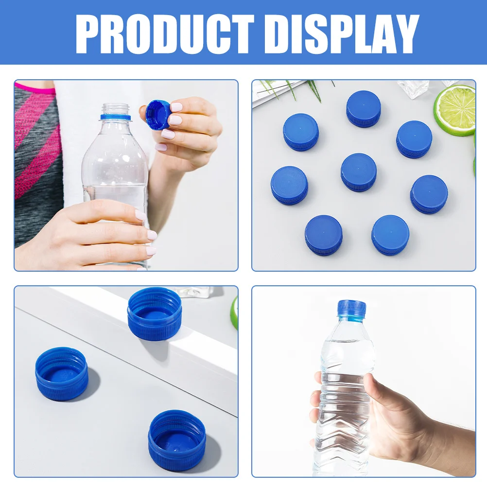 

100Pcs Plastic Bottle Caps Water Bottle Sealing Lids Leakproof Caps for DIY Projects Child Development Hands-on Activity