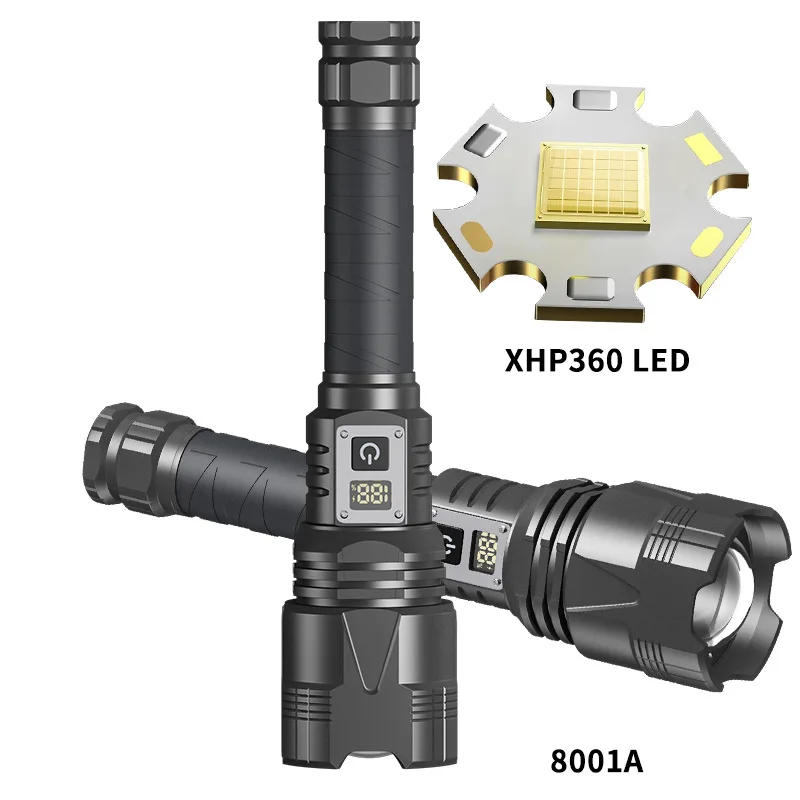 High Power LED-zaklamp 20w Telescopische zoom Nood-tactische spotlight Groot lumen Buiten Waterdicht Vissen Kamperen Gebruik