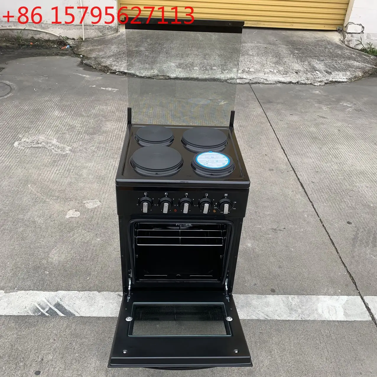 

High-end quad-electric one-piece oven, black