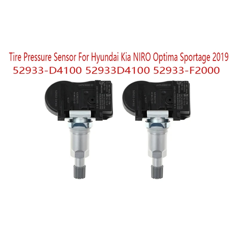 2Pc 52933-D4100 433MHZ TPMS SENSOR Tire Pressure Sensor For Hyundai Kia NIRO Optima Sportage 2019 Parts 52933D4100 52933-F2000