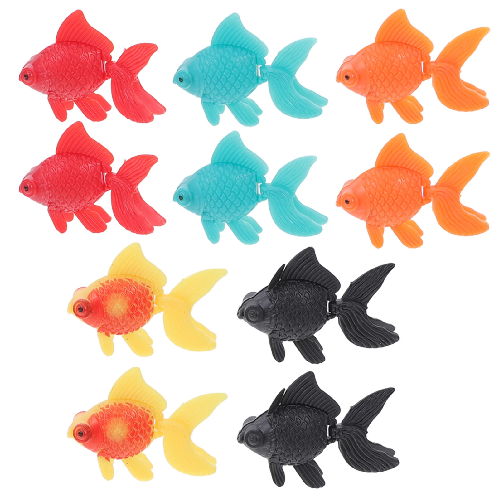 

10pcs Simulated Fish Accessories Creative Fake Goldfish Decorations for Aquarium Tank Landscape Prop Plastic Toys