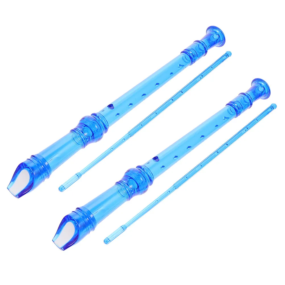 

2 шт. сопрановые блокфлейты с 8 отверстиями для начинающих, из безопасной смолы, для взрослых, для занятий, духовой инструмент, обучающий