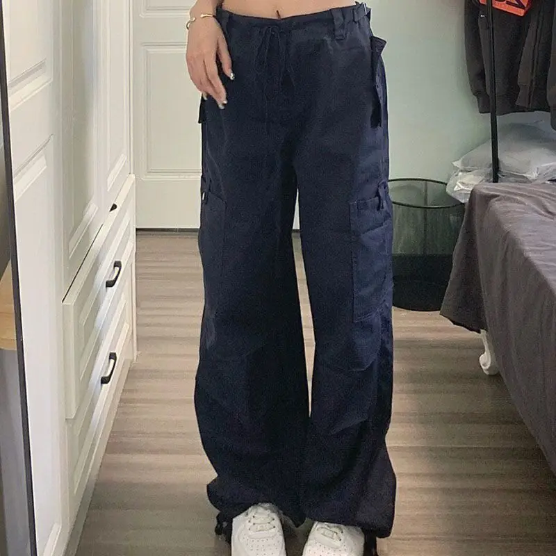 

Y2k Hip Hop Baggy Pants Girl Fashion Korean Style Wide Leg Working Pants 2000s Grunge Sweatpants Women Trousers Joggings Femme