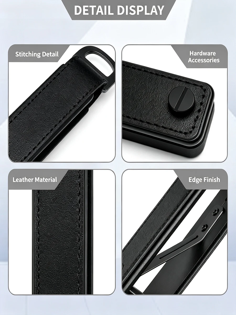 Tragbarer Multifunktions-Leder-Schlüsselhalter Aluminium-Schlüsselorganizer-Clip Langlebiger Taschen-Schlüsselanhänger für Standardschlüssel – Detail 6