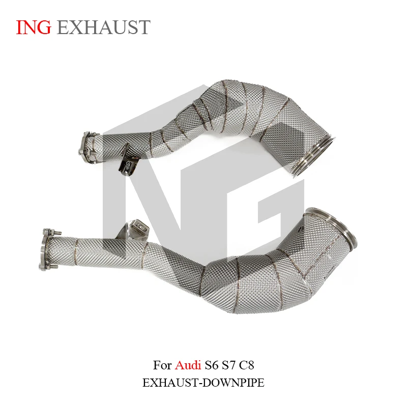 

ING Performance Ss304 catalytic Downpipe for Audi S6 S7 C8 2.9t without OPF Direct Conver Header Upgrade Auto exhaust System