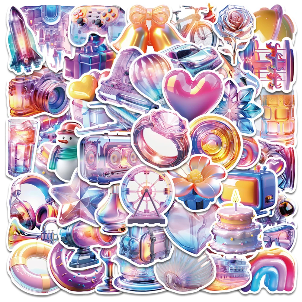 

10/30/50pcs 3D Colorful Cartoon Cute Graffiti Stickers Waterproof DIY Skateboard Notebook Laptop Scrapbook Aesthetic Sticker Toy