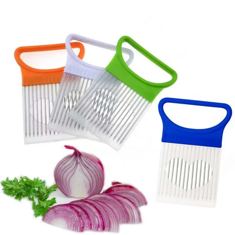 Tapón para cebolla y fruta, cuchillo para patata y tomate, aguja para cebolla, herramienta para frutas y verduras, estante para cebolla y limón, herramienta pequeña de cocina