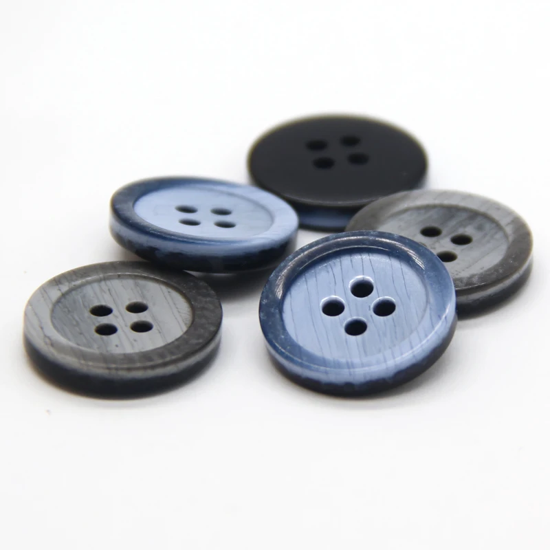 15mm 20mm Round Blue Resin Men Suit Sewing Buttons For Clothes Women Coat Sweaters Spring Decorations Accessories Wholesale