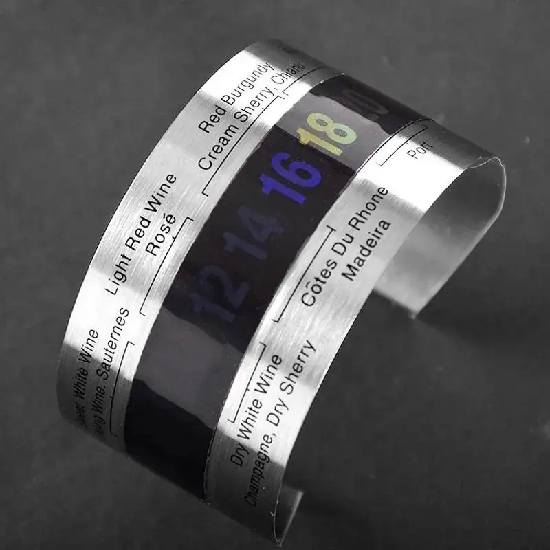 النبيذ طوق ميزان الحرارة بار المشروبات أداة ذكي زجاجة المفاجئة ميزان الحرارة شاشة الكريستال السائل كليب الاستشعار ل الشمبانيا البيرة النبيذ الأحمر