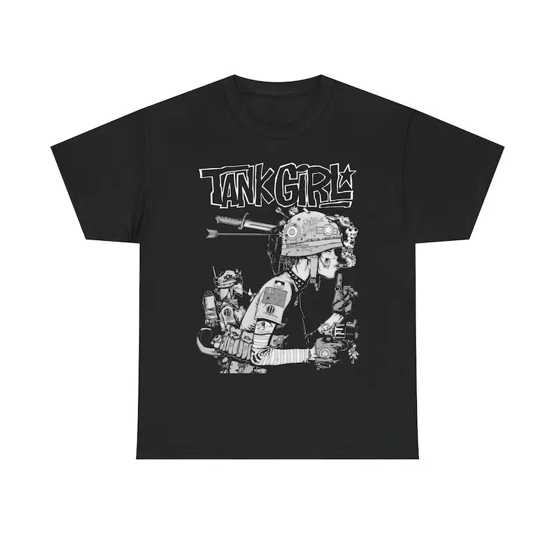 Tank Girl T Shirt Feminist Punk Gorillaz Rebecca Buck Camp Koala Booga Barney Stevie Sub Girl Jet Girl Cotton T-Shirt