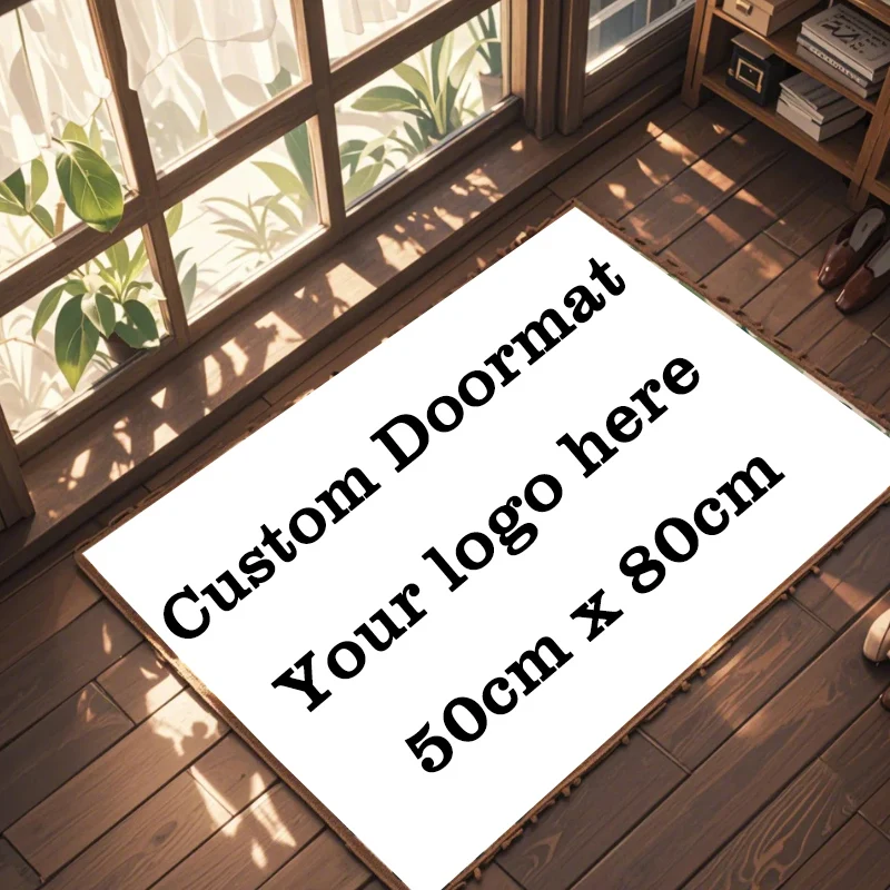 Custom Doormat All Color All Logo Christmas Elk Entrance Welcome Mat for Bathroom Kitchen Bedroom Hallway Non-Slip Floor Carpet