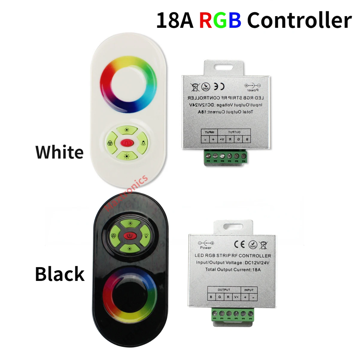 

Новинка, беспроводной контроллер RGB DC12V-24V 18A, радиочастотная сенсорная панель, диммер, пульт дистанционного управления на 5 клавиш для светодиодных лент RGB 2835 3528