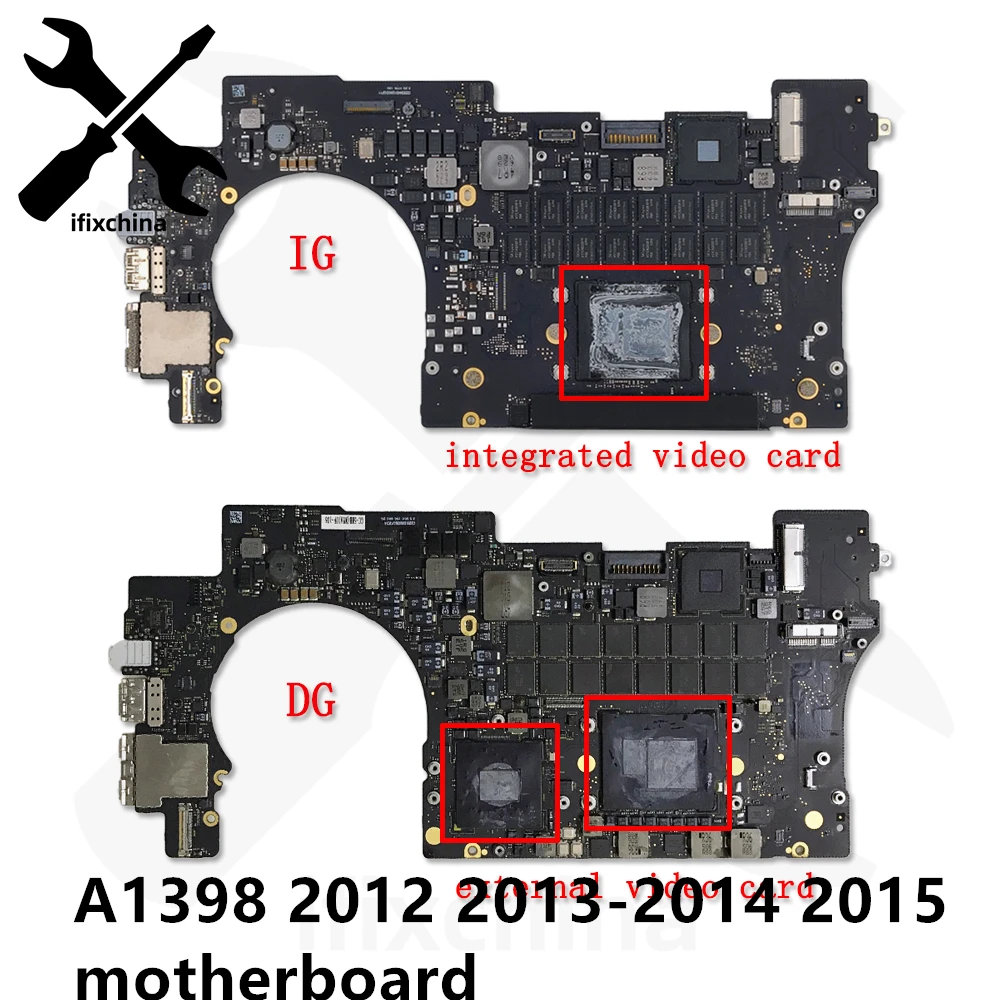 

Материнская плата 2012-2015 A1398 для Macbook Pro Retina 15,4 "2,8 ГГц 16 ГБ, логическая плата 820-3787-A 820-3662-A 820-3332-A 820-00138-A