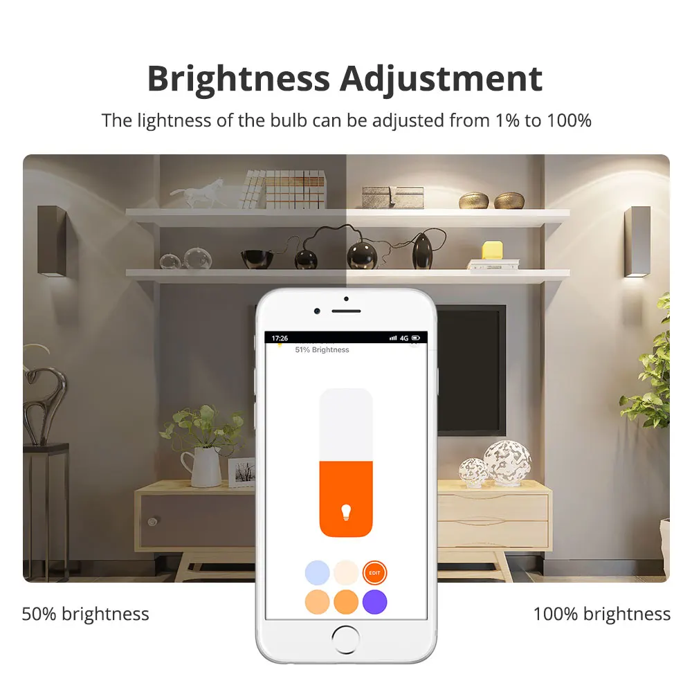 Zemismart Matter Over WiFi 7W Smart LED Light Bulb RGBCW E27 Dimmable Lighting SmartThings Siri Alexa Google Home Voice