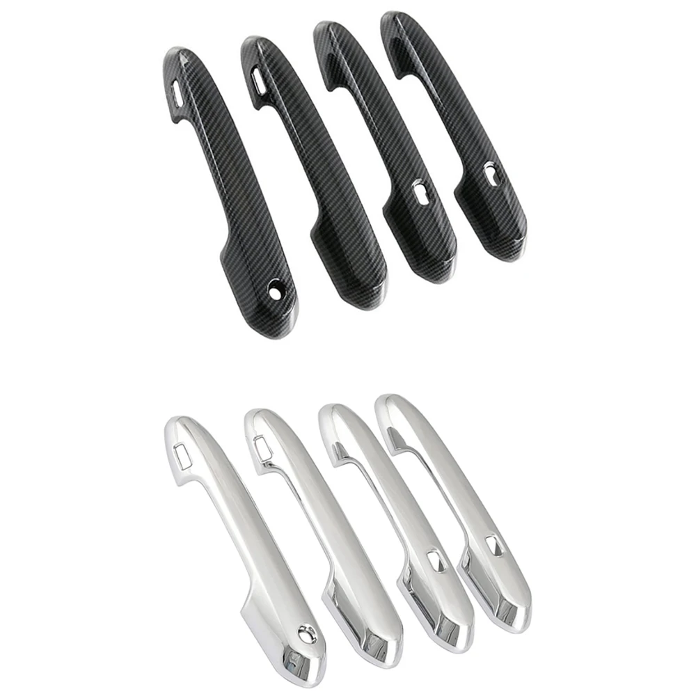 

4pcs ABS Silver Car Door Handle Trims Protective Covers For Toyota Sienna 2021-2022 Car Accessories