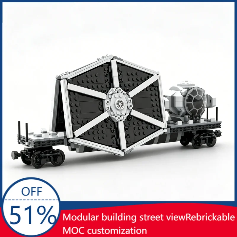 1179PCS Sci-Fi Space Transport Train Car MOC Model Custom Blocks DIY Children Assembly Educational Toy For Collection Xmas Gift