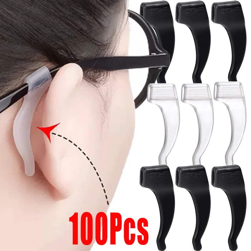 Anti-slip Ear Hook Glasses Leg Ear Sleeve Bracket Fastener Soft Silicone Grip Eyeglasses Accessories Anti-fall Eyewear Holders